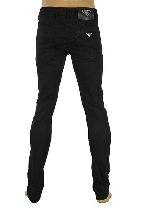 prada slim fit black pants